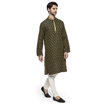 Ethnix by Raymond Men's Olive Kurta Set for Every Occasion