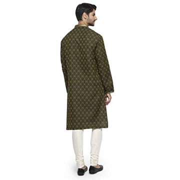 Ethnix by Raymond Men's Olive Kurta Set for Every Occasion