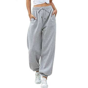 Womens Sweatpants 2024,High Waisted Baggy Sweatpants Joggers Sport Active Workout Jogger Pants with ...