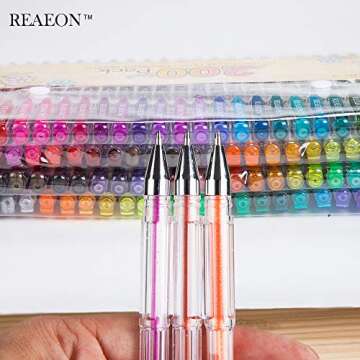 200 Glitter Gel Pen Set with Refills for Coloring & Crafting