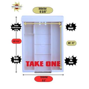 White Snap Shut Brochure Box Brochure Holder Flyer Box Outdoor Realtor Style Info Box Realtor Suppli...