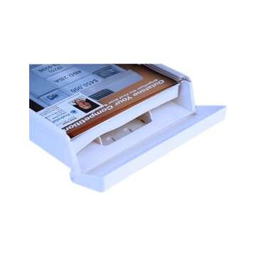 White Snap Shut Brochure Box Brochure Holder Flyer Box Outdoor Realtor Style Info Box Realtor Supplies Real Estate Marketing