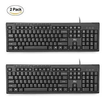Rii RK907 Ultra-Slim Wired Keyboard for Mac and PC