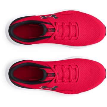 Under Armour Boys' Grade School Surge 4, (600) Red/Black/Black, 4, US