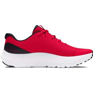 Under Armour Boys' Grade School Surge 4, (600) Red/Black/Black, 4, US
