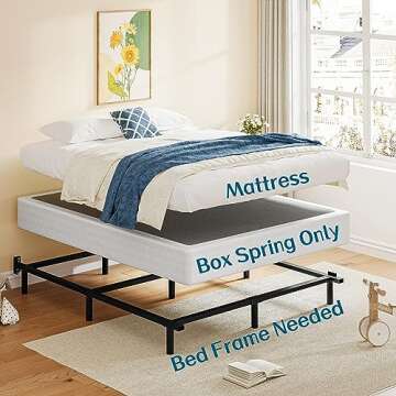 EZBeds Queen Box Spring, Easy Assembly, Sturdy Support