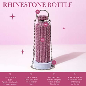 Stylish Paris Hilton Diamond Bling Water Bottle 25-Ounce