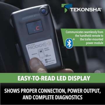 TEKONSHA 902502 Prodigy RF, Plug & Play Trailer Mounted Proportional Brake Controller for Trailers w...