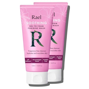 Rael Feminine Wash, Soothing Gel to Foam, pH Balanced for Women, Intimate Care, Clean Ingredients, A...