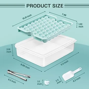 Combler Small Round Ice Cube Tray Set - Easy Release Mold