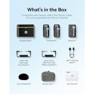 Hollyland Lark M1 Wireless Lavalier Mic - 656ft Range