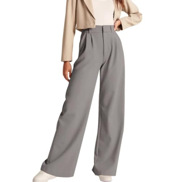 NIMIN Women's High Waisted Work Pants for Office and Casual Wear
