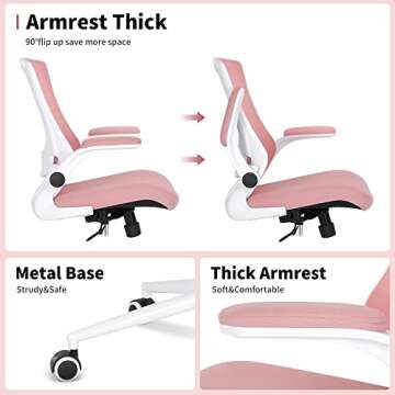Misolant Tall Office Chair, Drafting Chair for Standing Desk, High Office Chair with Adjustable Lumbar Support, Flip-up Arm and Footrest Ring, Tall Drafting Chair for Bar Height Desk