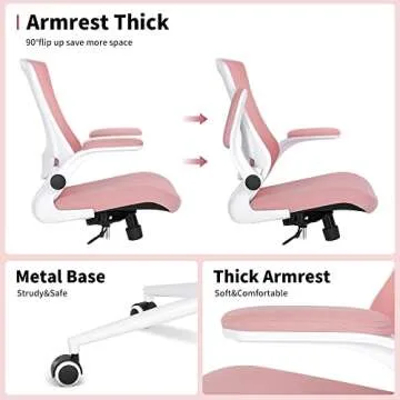 Misolant Tall Office Chair, Drafting Chair for Standing Desk, High Office Chair with Adjustable Lumbar Support, Flip-up Arm and Footrest Ring, Tall Drafting Chair for Bar Height Desk