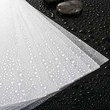 LRCXL 50 Pack Clear Document Folder L-Type Plastic Folder Copy Safe Project Pocket US Letter/ A4 Size in Transparent Color