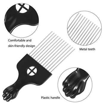 Boao 3 Packs Afro Pick Comb for Curly Hair Care