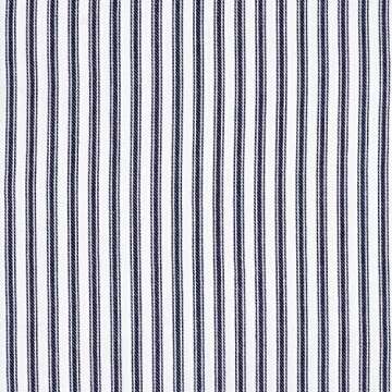 Cackleberry Home Navy Blue and White Ticking Stripe Woven Cotton Decorative Square Throw Pillow Case Covers 22 x 22 Inches, Set of 2