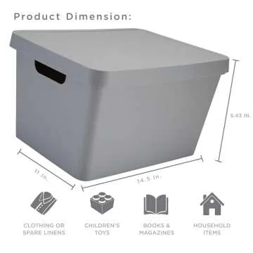Simplify Large Vinto Storage Box | Stackable & Stylish