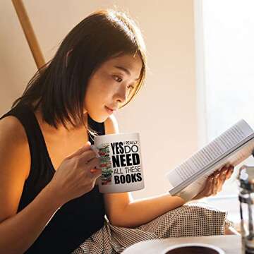 Scritism Book Mug Gift Set for Book Lovers and Nerds