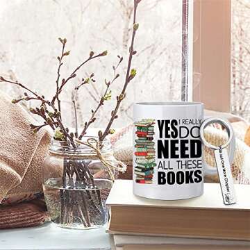 Scritism Book Mug Gift Set for Book Lovers and Nerds