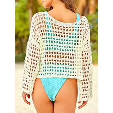 Stylish Herseas Crochet Beach Cover Up for Women