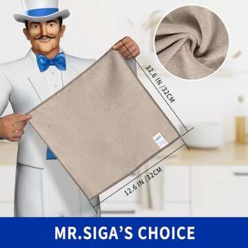 MR.SIGA Microfiber Cleaning Cloths, All-Purpose Surface Microfiber Towels, Streak Free Cleaning Rags...