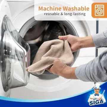 MR.SIGA Microfiber Cleaning Cloths, All-Purpose Surface Microfiber Towels, Streak Free Cleaning Rags, Pack of 12, Wheat, Size 32 x 32 cm(12.6 x 12.6 inch)