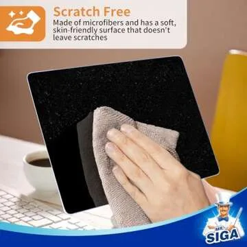 MR.SIGA Microfiber Cleaning Cloths, All-Purpose Surface Microfiber Towels, Streak Free Cleaning Rags, Pack of 12, Wheat, Size 32 x 32 cm(12.6 x 12.6 inch)