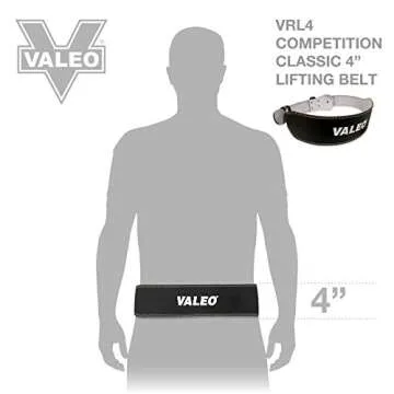 Valeo VRL4 Leather Weightlifting Belt for Ultimate Support
