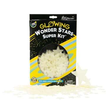 Great Explorations: Wonder Stars Super Kit, Glow In The Dark Ceiling Stars. 150 Pieces In 4 Sizes Re...