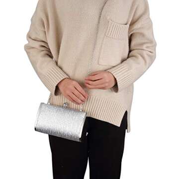 Women Evening Clutch Bags Metal Frame Handbag Wedding Prom Party Cocktail