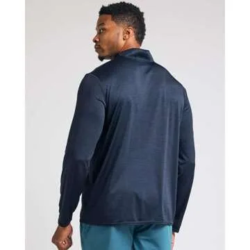 Affordable Men's Quarter Zip Athletic Pullover in 3 Pack