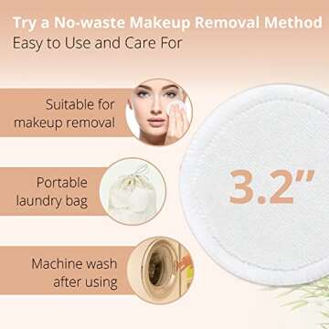 Langsprit Bamboo Reusable Makeup Remover Pads Pack