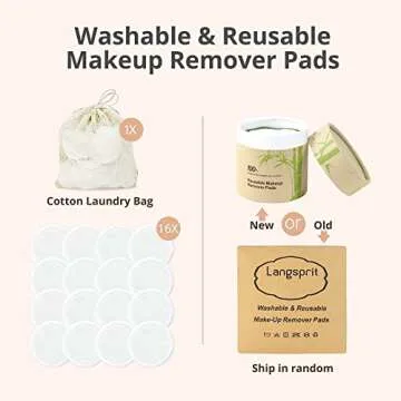 Langsprit Bamboo Reusable Makeup Remover Pads Pack