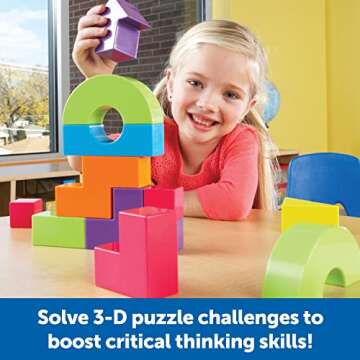 Learning Resources Mental Blox 360 Degree 3-D Building Game - 55 Pieces, Ages 5+ Educational Board G...