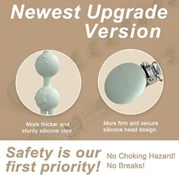 Cuddle Campus Silicone Pacifier Clip with One Piece Design