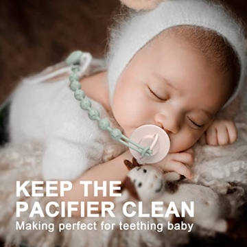 Cuddle Campus Silicone Pacifier Clip with One Piece Design