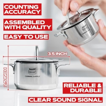 FORJARS Mechanical Kitchen Timer | Retro Wind-Up Cooking Aid