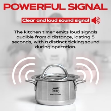 FORJARS Mechanical Kitchen Timer | Retro Wind-Up Cooking Aid