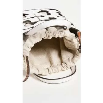 Tory Burch Women's Cutout Logo Mini Tote, New Cream, White, One Size