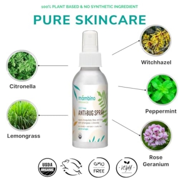 Organic DEET-Free Bug Spray for All Ages - Mambino