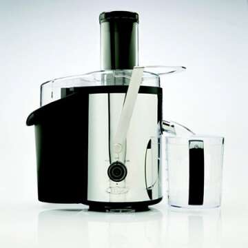BELLA High Power Juice Extractor, 2 Speed Motor, Juicer, Large 3" Feed for Larger Fruits and Veggies...