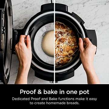Ninja OL601 Foodi XL 8 Qt. Pressure Cooker Steam Fryer with SmartLid, 14-in-1 that Air Fries, Bakes ...