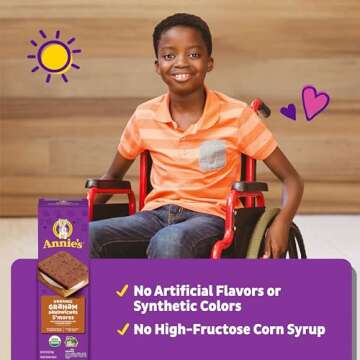 Annie's Organic Graham Sandwich Cookies, S'mores, 12 Cookies, 8 oz. (Pack of 6)