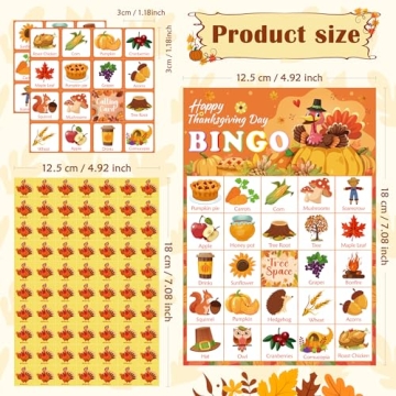 Thanksgiving Bingo Set for Kids | Fun Holiday Game | Family Activities
