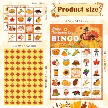 Thanksgiving Bingo Set for Kids | Fun Holiday Game | Family Activities