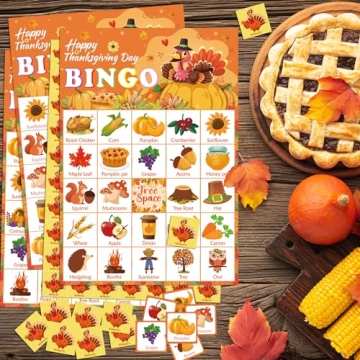 Thanksgiving Bingo Set for Kids | Fun Holiday Game | Family Activities
