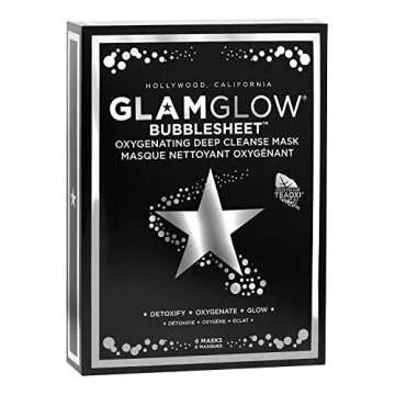 GLAM GLOW Bubblesheet Masks for Radiant Skin 6 Pack