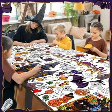 Giant Halloween Coloring Poster - 72 x 35.5 Inch