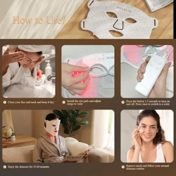 MEGELIN LED Light Therapy Mask for Skin Rejuvenation